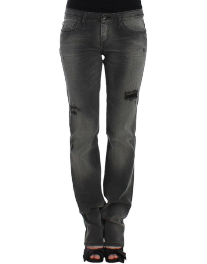 Costume National, jeans gris à jambes droites