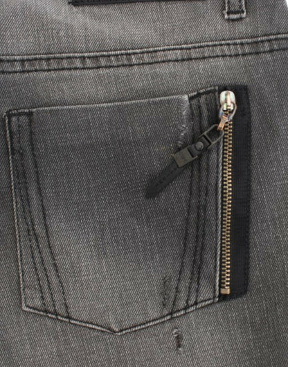 Costume National, jeans gris à jambes droites