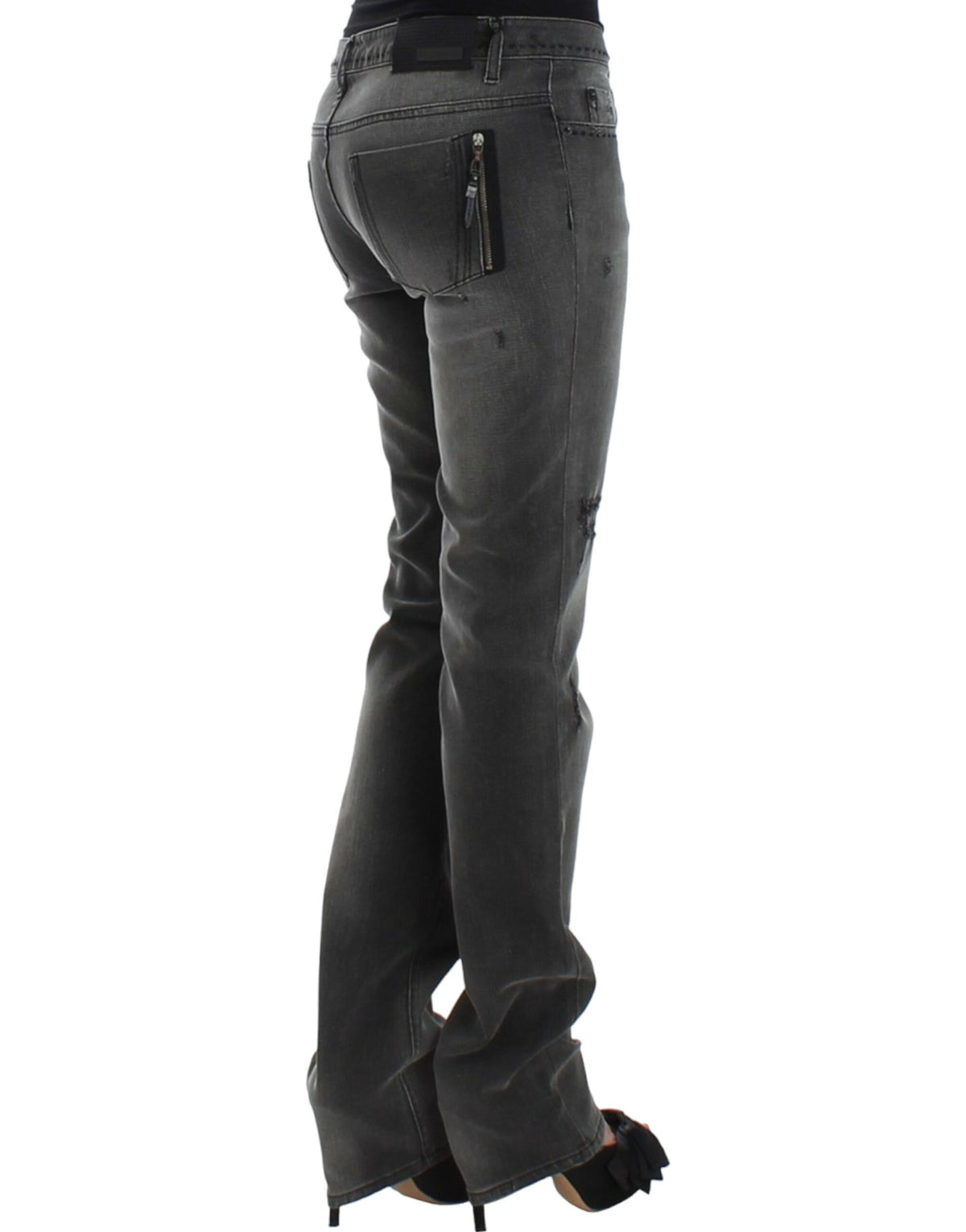 Costume National, jeans gris à jambes droites