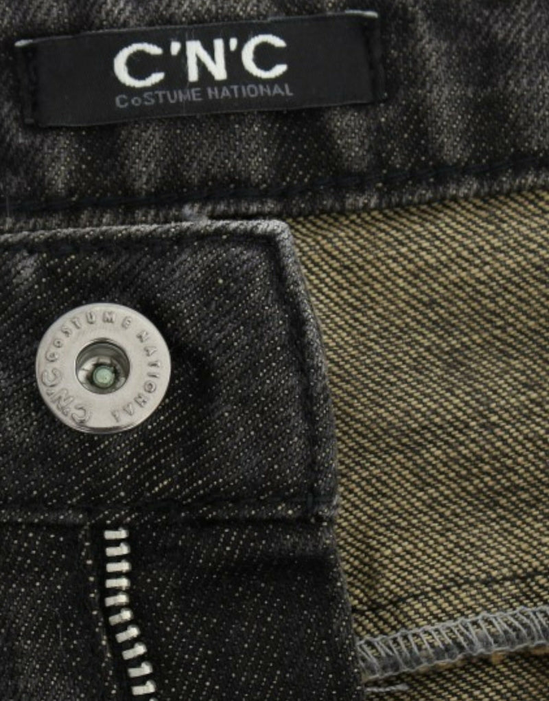 Costume National, jeans gris délavés