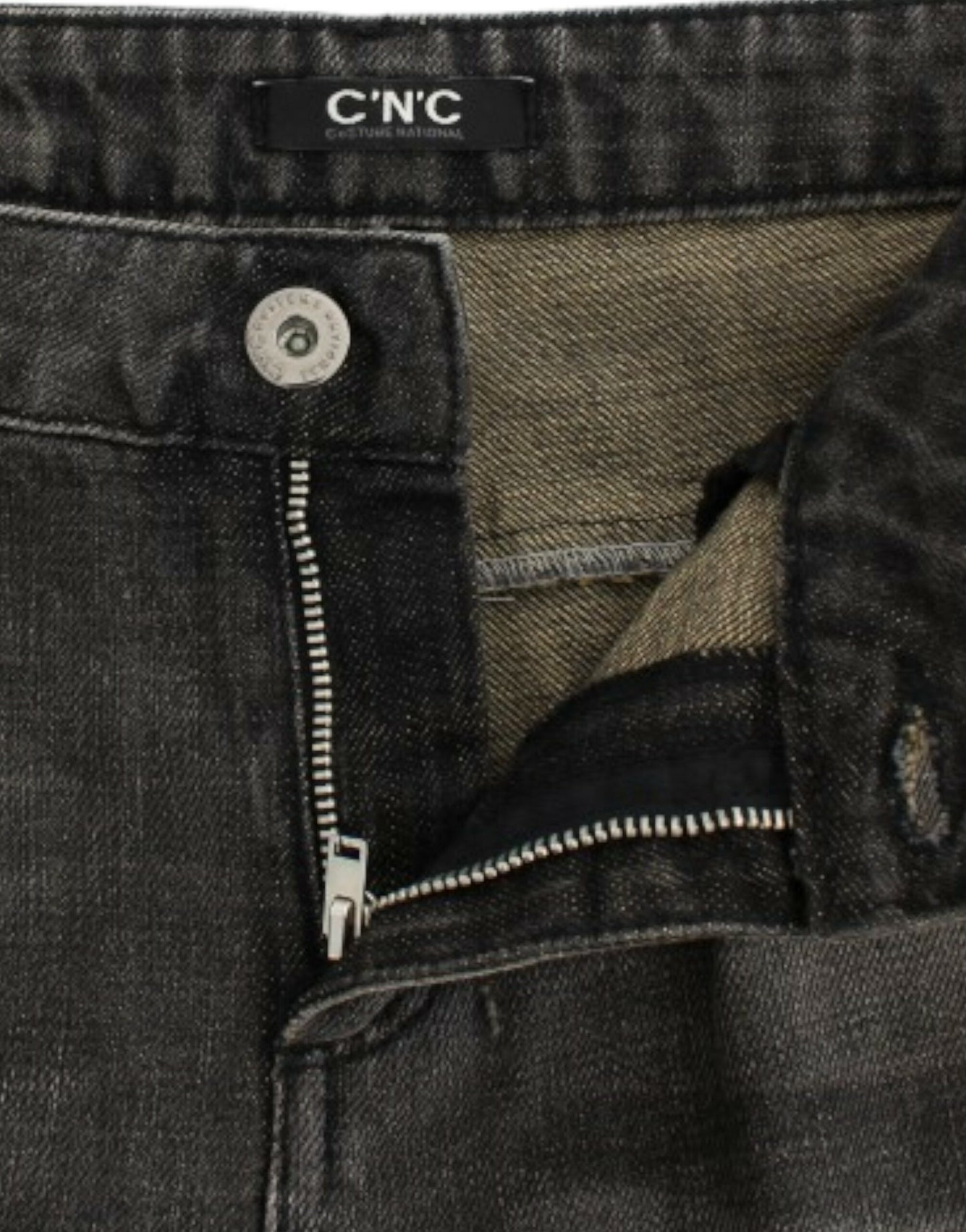 Costume National, jeans gris délavés