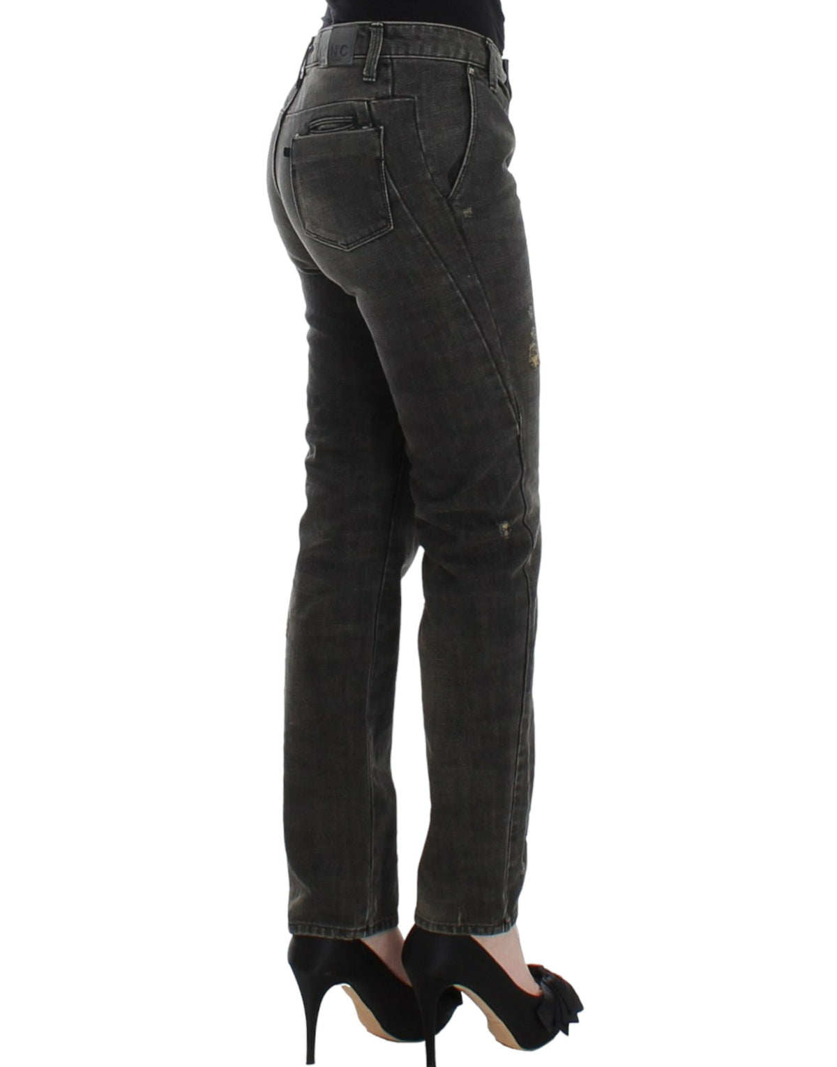 Costume National, jeans gris délavés