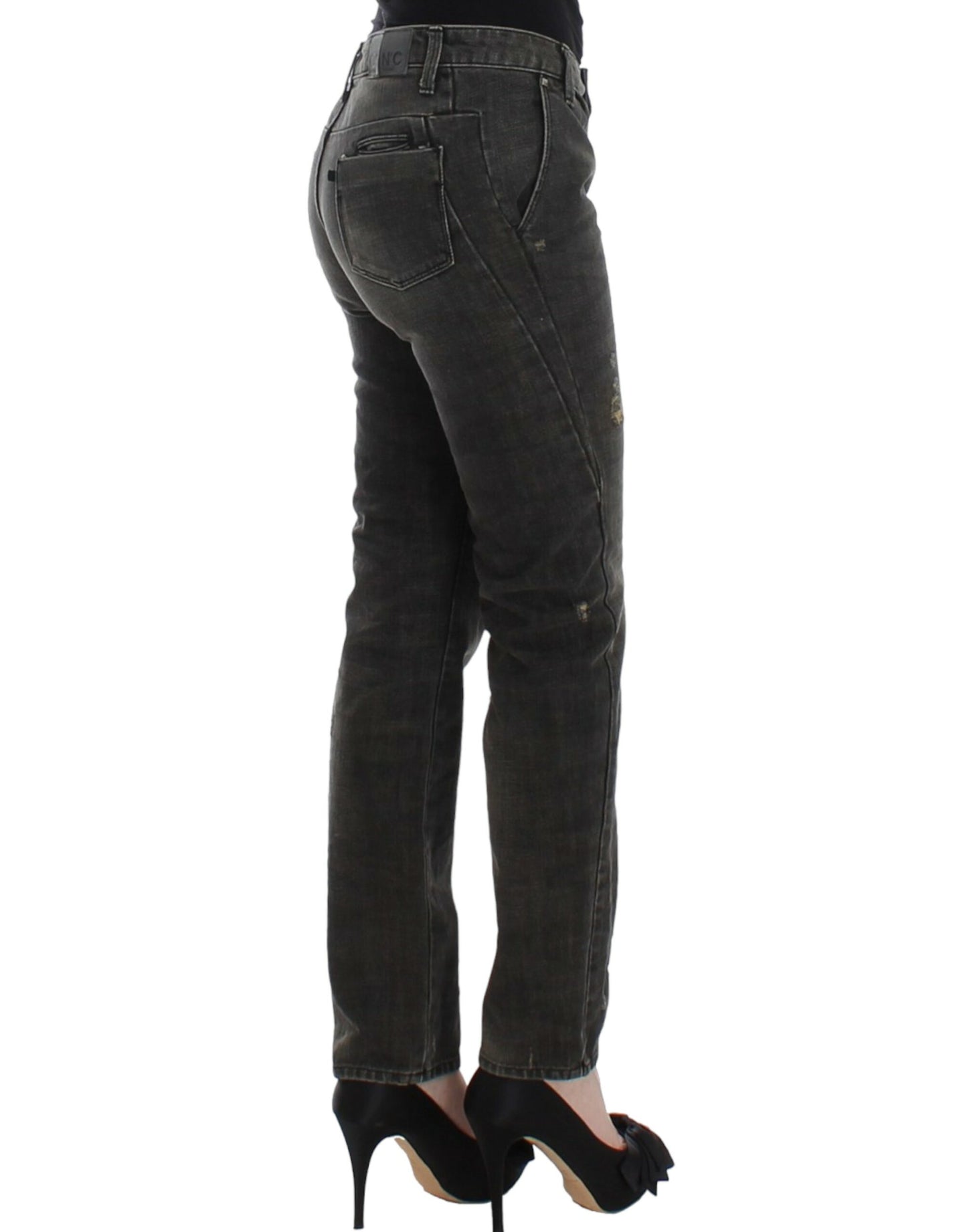 Costume National, jeans gris délavés