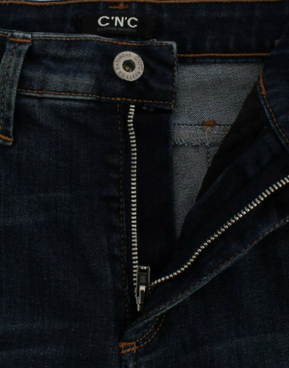Costume National, jeans bleu à jambes droites