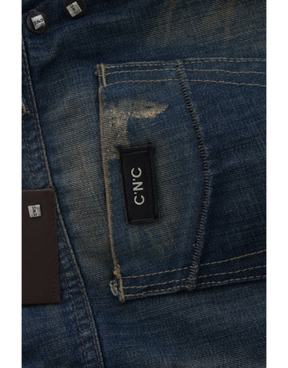 Costume National, jeans bleu à jambes droites