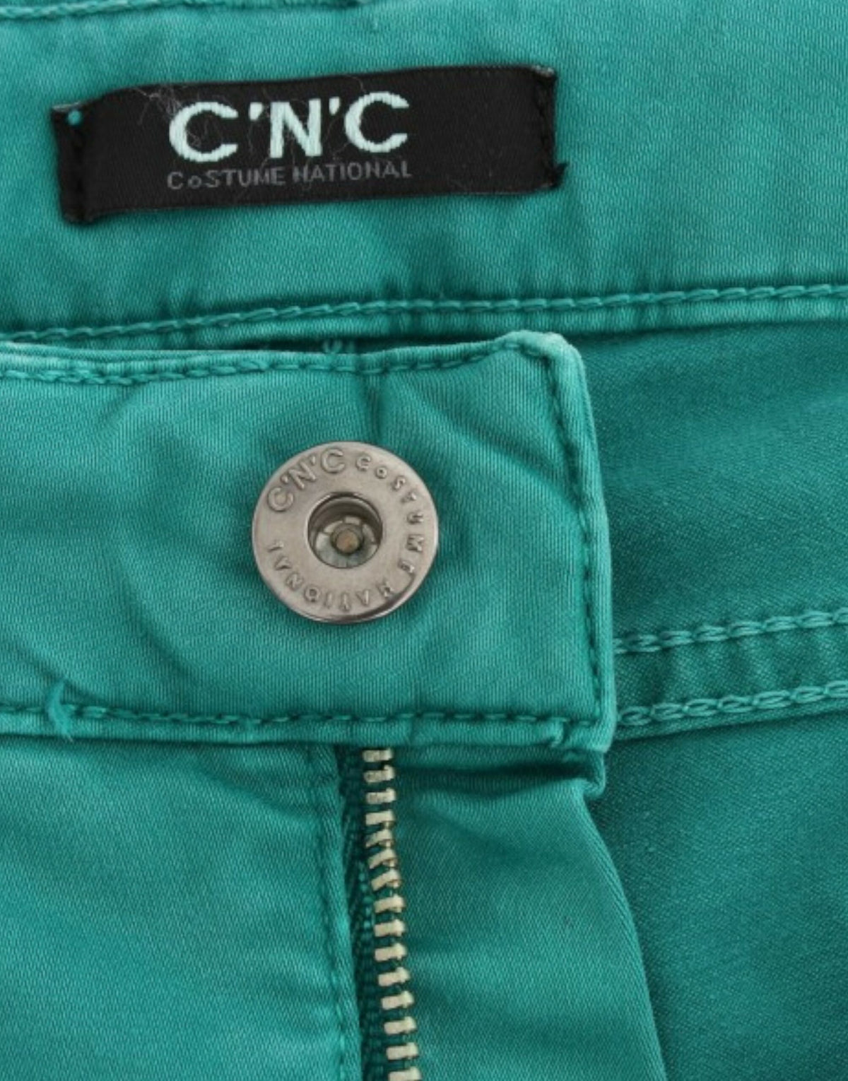 Costume National, jean droit vert