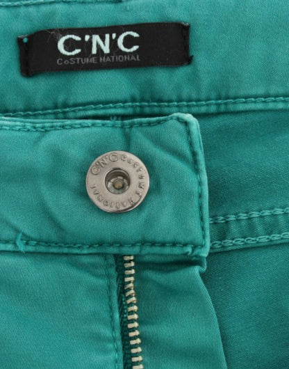 Costume National, jean droit vert