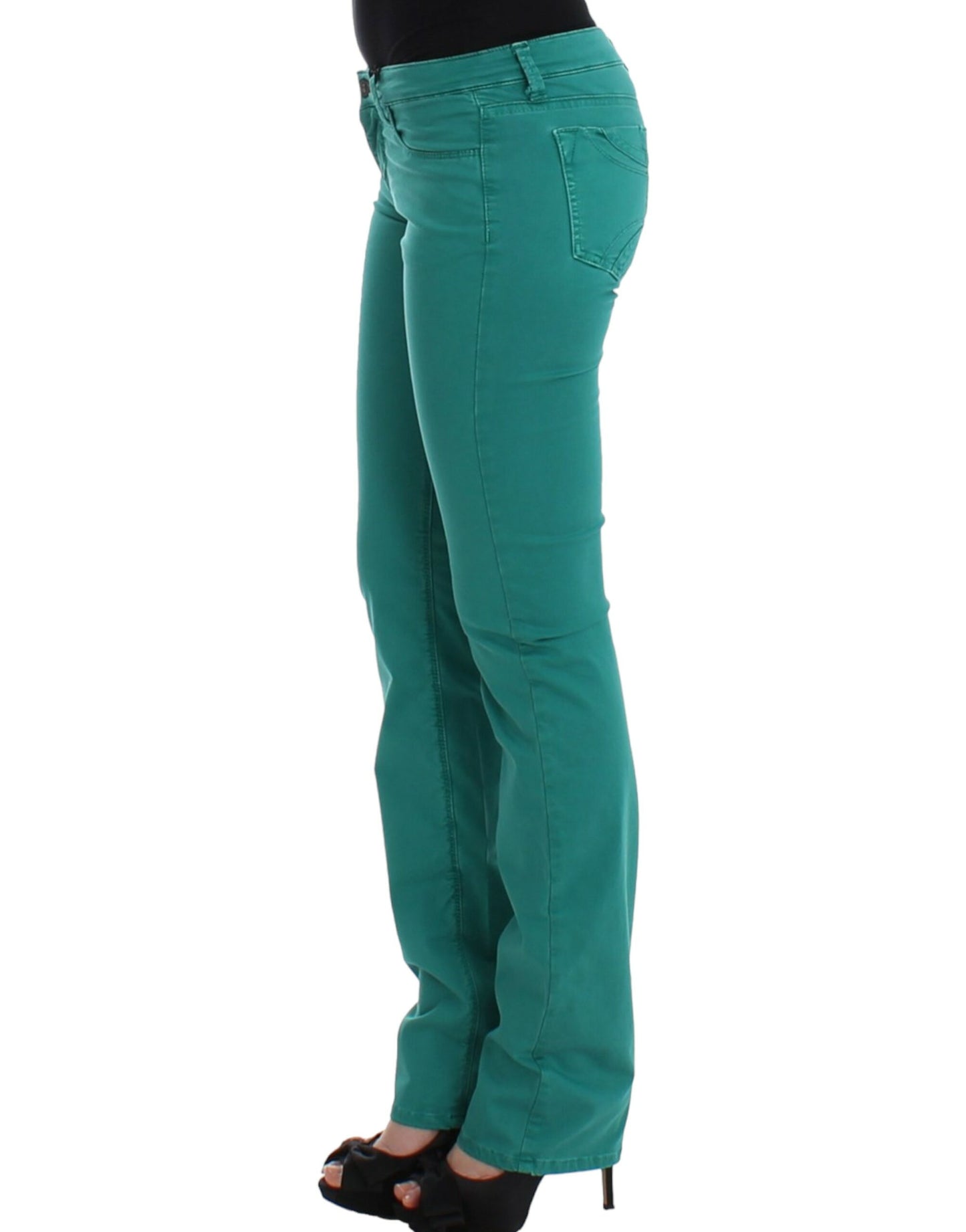 Costume National, jean droit vert