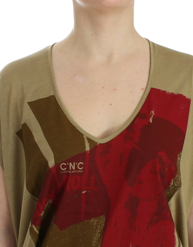 T-shirt à manches courtes à imprimé vert de Costume National