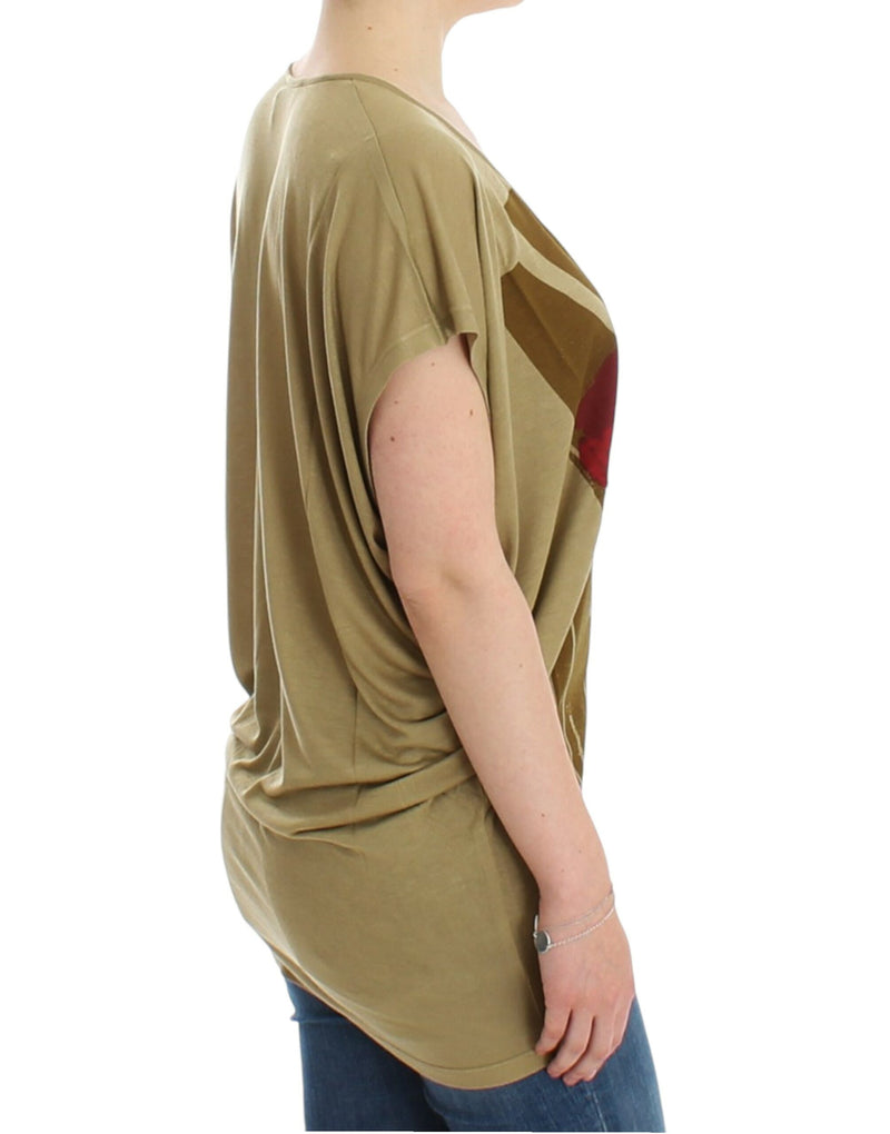 T-shirt à manches courtes à imprimé vert de Costume National
