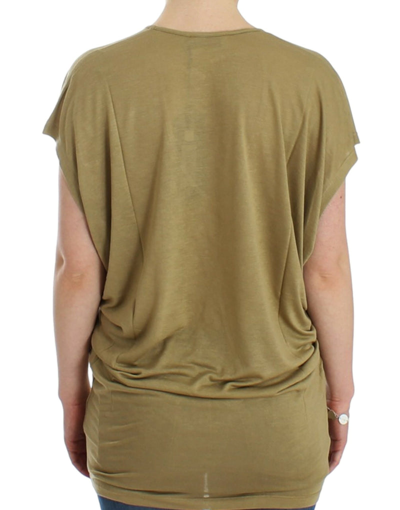 T-shirt à manches courtes à imprimé vert de Costume National