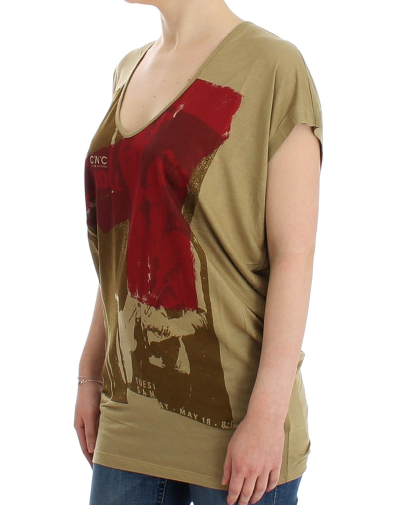 T-shirt à manches courtes à imprimé vert de Costume National