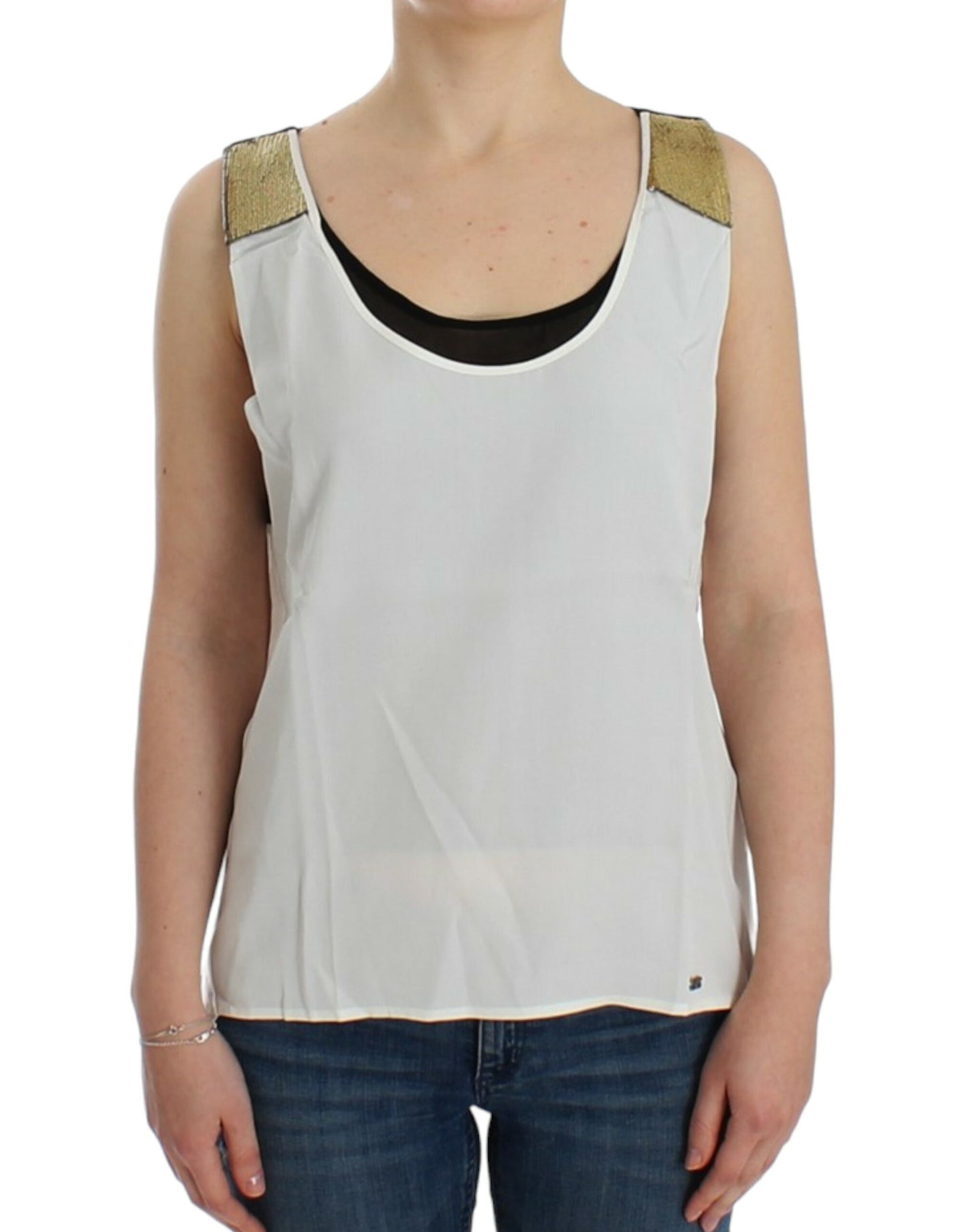 Haut blanc sans manches de Costume National