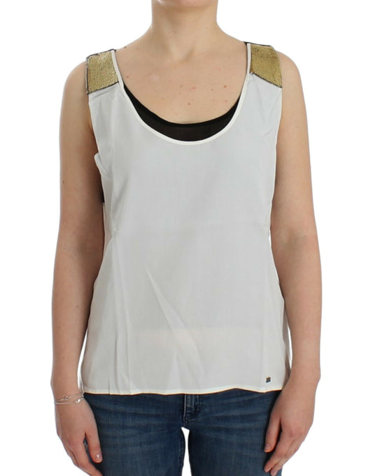 Haut blanc sans manches de Costume National