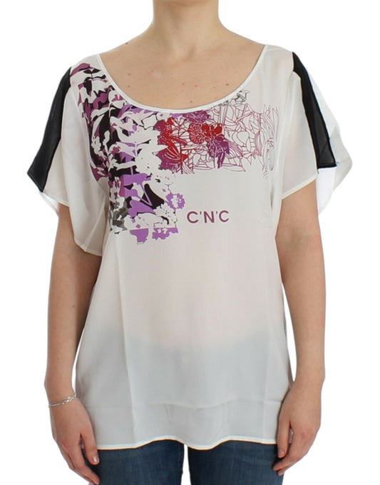 Blouse à motifs blancs de Costume National