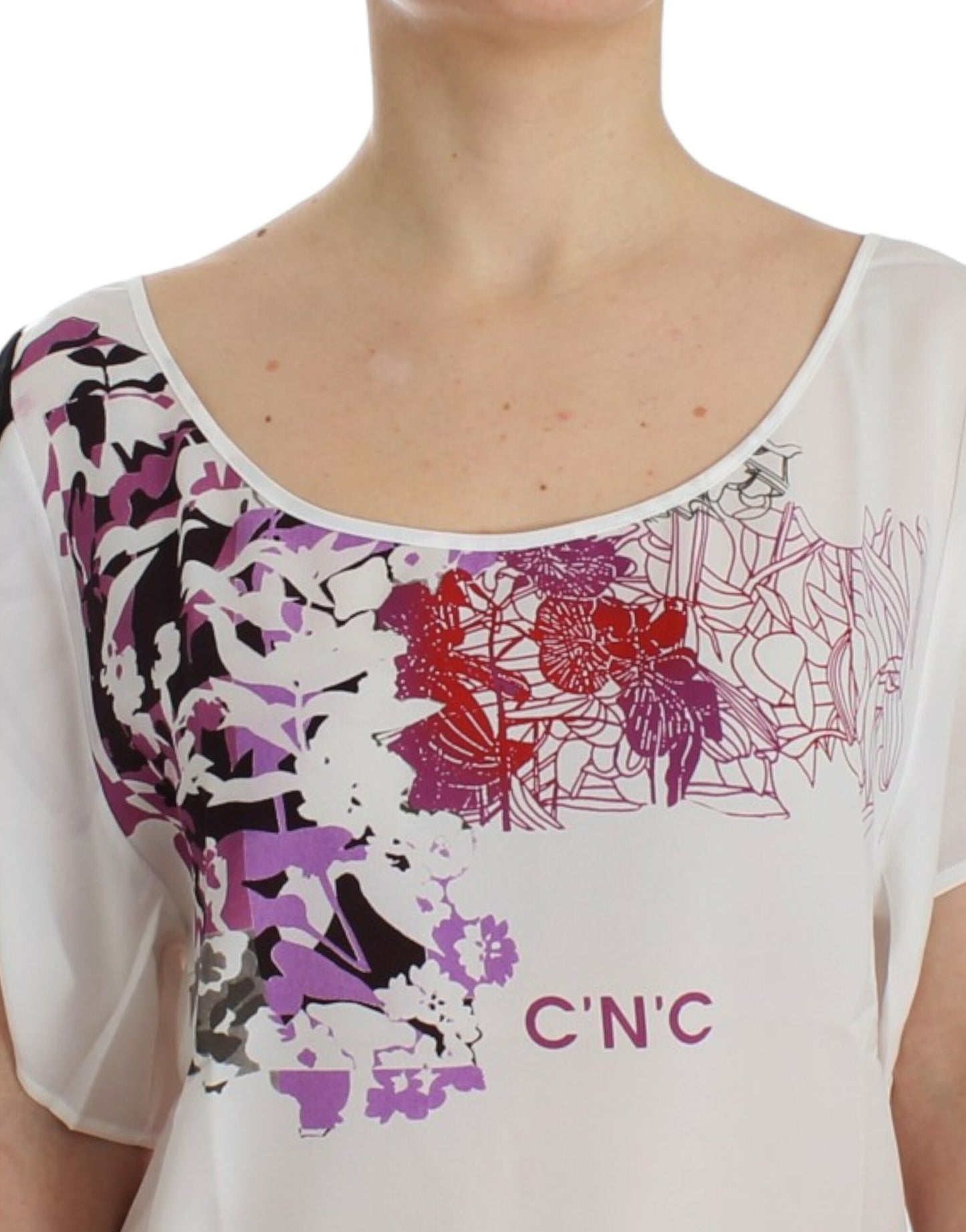 Blouse à motifs blancs de Costume National