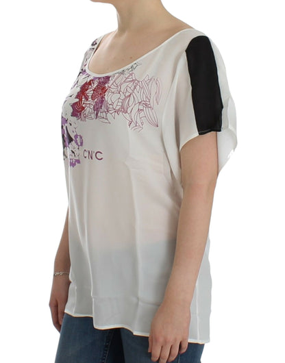 Blouse à motifs blancs de Costume National