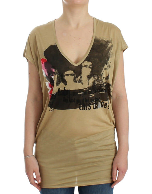 T-shirt beige à motif de Costume National