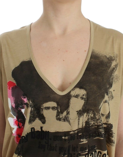 T-shirt beige à motif de Costume National