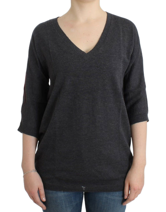 Pull gris à manches courtes de Costume National