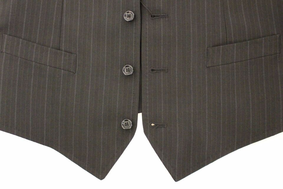 Gilet/veste sans manches en jersey rayé noir Dolce & Gabbana