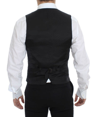 Gilet/veste sans manches en jersey rayé noir Dolce & Gabbana