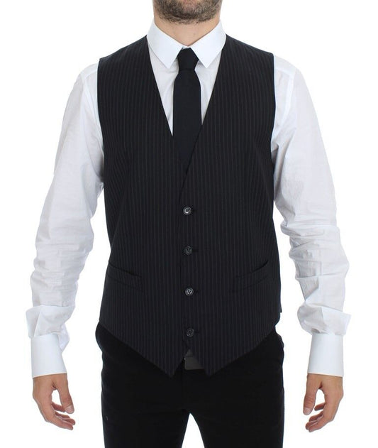 Dolce & Gabbana Grijs Elastisch Formeel Vest