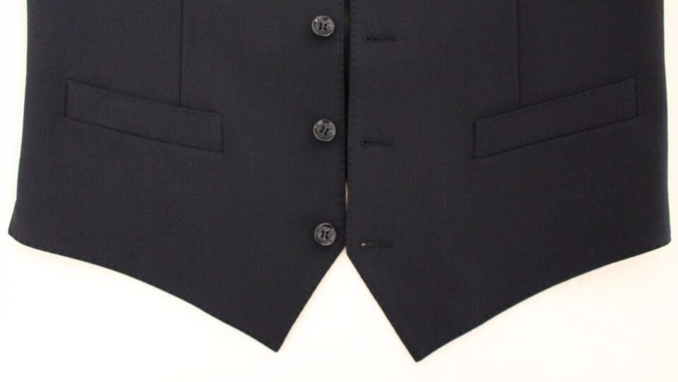 Gilet de cérémonie bleu en laine Dolce & Gabbana