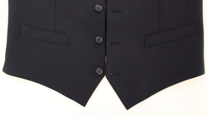 Gilet de cérémonie bleu en laine Dolce & Gabbana