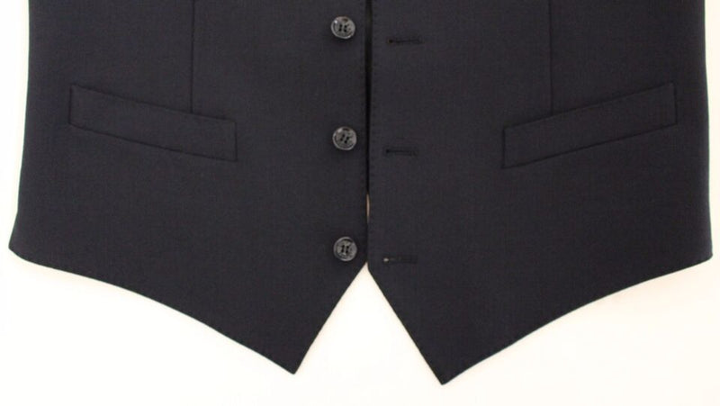 Gilet de cérémonie bleu en laine Dolce &amp; Gabbana