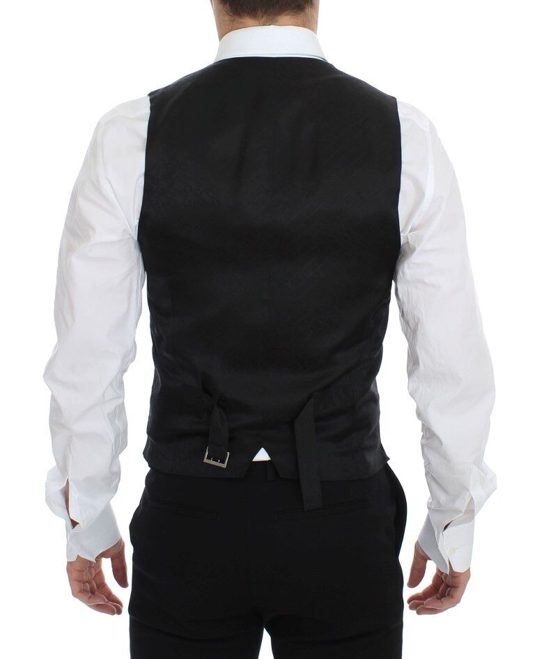 Gilet de cérémonie bleu en laine Dolce &amp; Gabbana