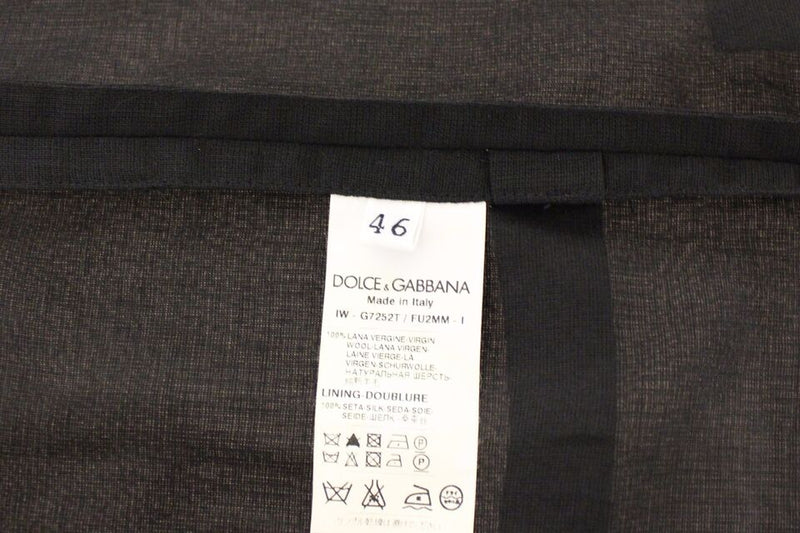 Gilet veste de cérémonie en laine noire Dolce &amp; Gabbana