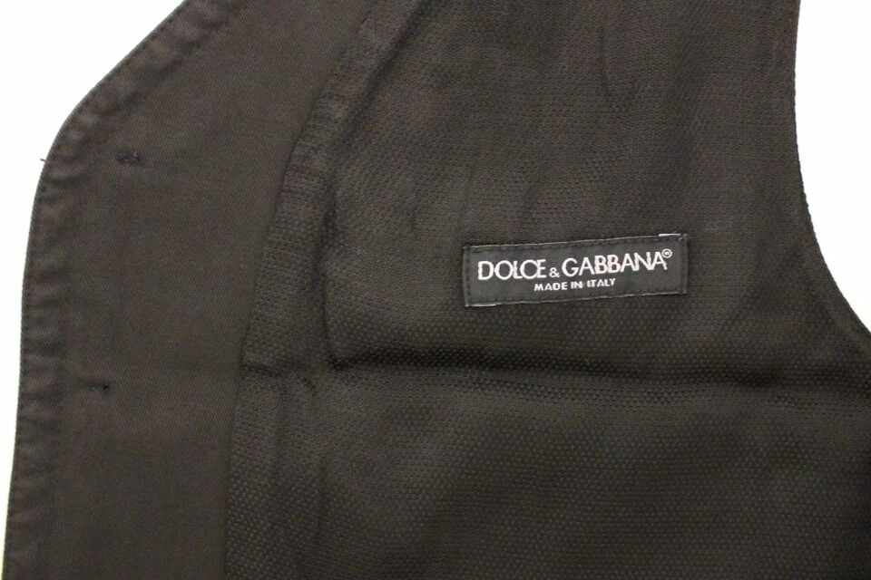 Dolce & Gabbana Vest/Gilet van zwart katoenmix