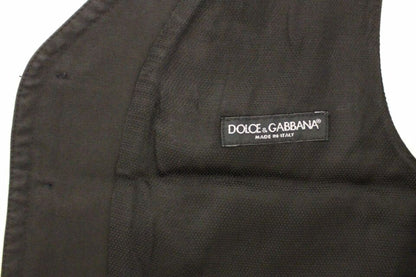 Dolce & Gabbana Vest/Gilet van zwart katoenmix