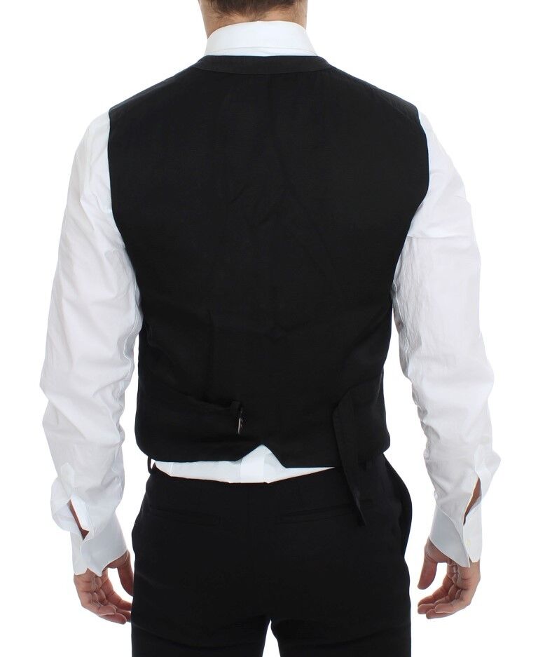 Dolce & Gabbana Vest/Gilet van zwart katoenmix