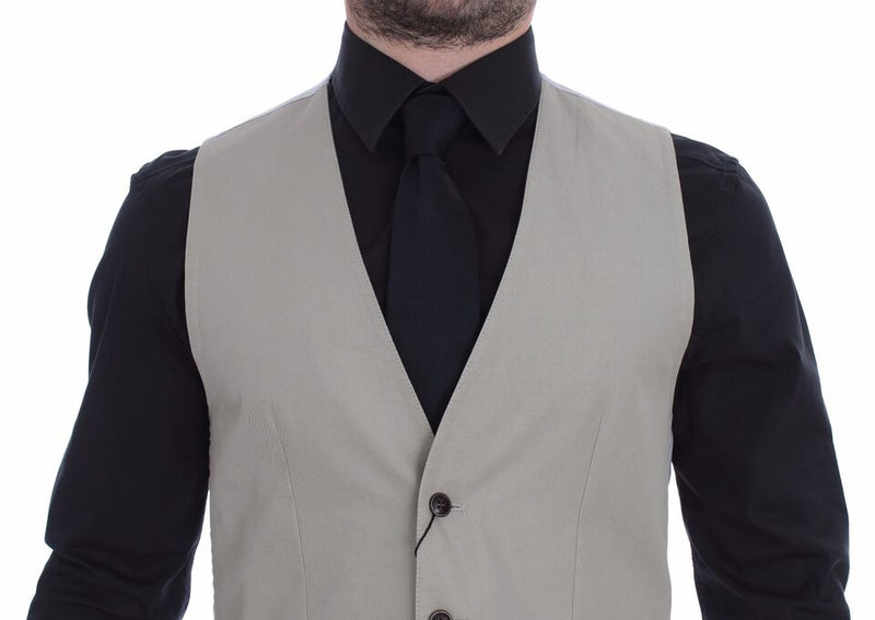 Veste/Gilet formelle en soie beige de Dolce &amp; Gabbana
