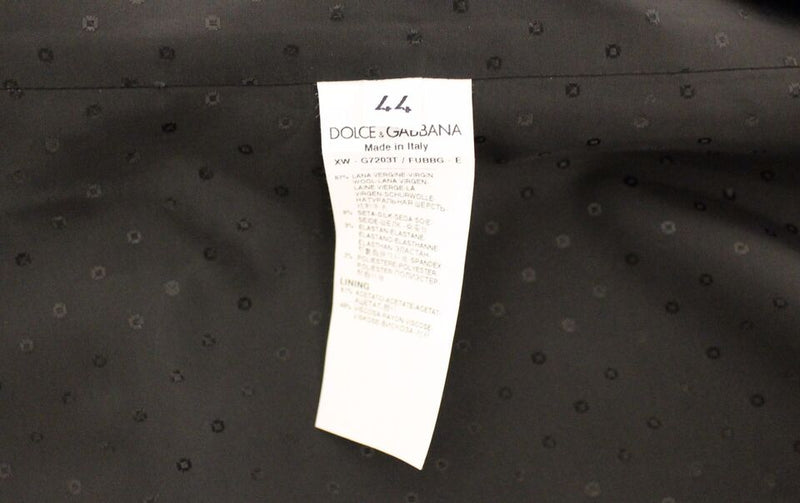 Dolce &amp; Gabbana Veste-gilet en laine et soie extensible noire