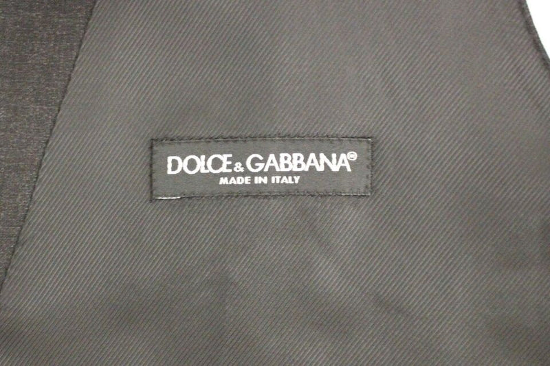 Gilet formel gris, coupe ajustée, à boutons, Dolce &amp; Gabbana