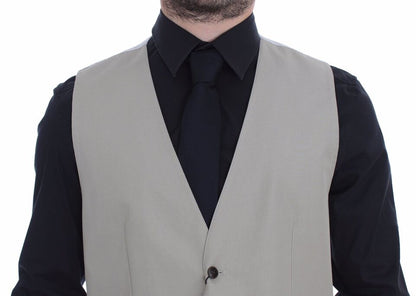Veste-blazer Dolce & Gabbana en coton et soie beige.