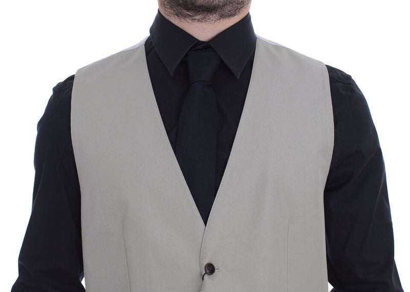Veste-blazer Dolce &amp; Gabbana en coton et soie beige.