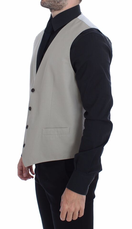 Veste-blazer Dolce &amp; Gabbana en coton et soie beige.