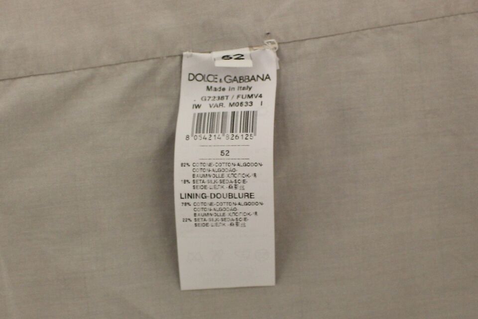 Veste-blazer Dolce & Gabbana en coton et soie beige.