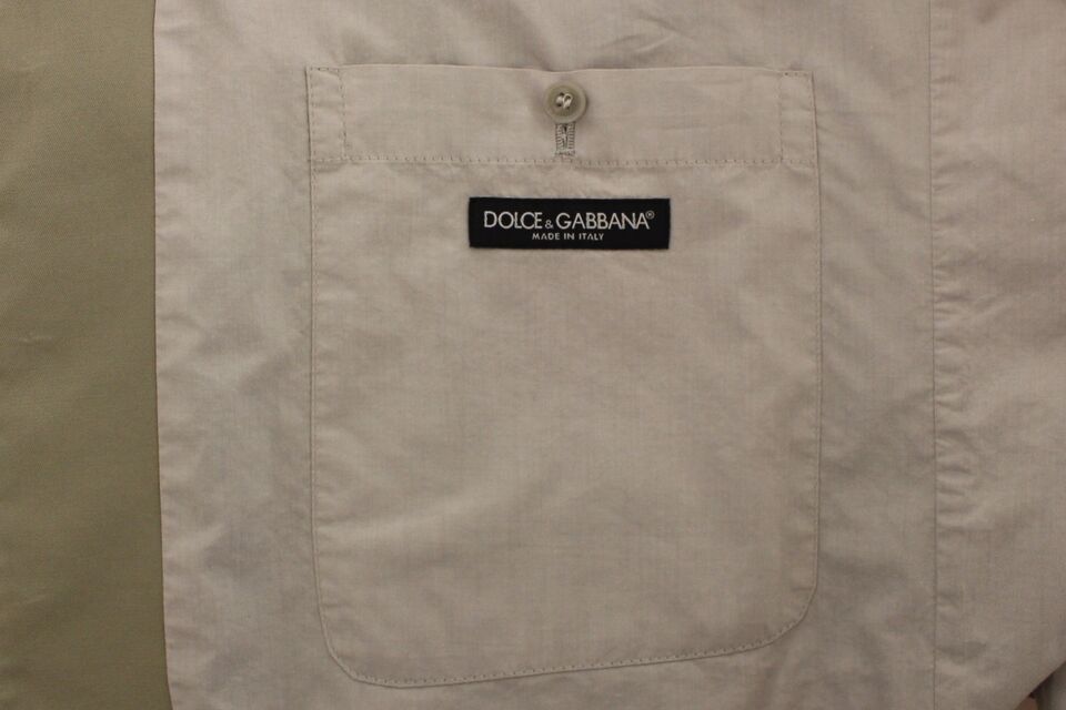 Veste-blazer Dolce & Gabbana en coton et soie beige.