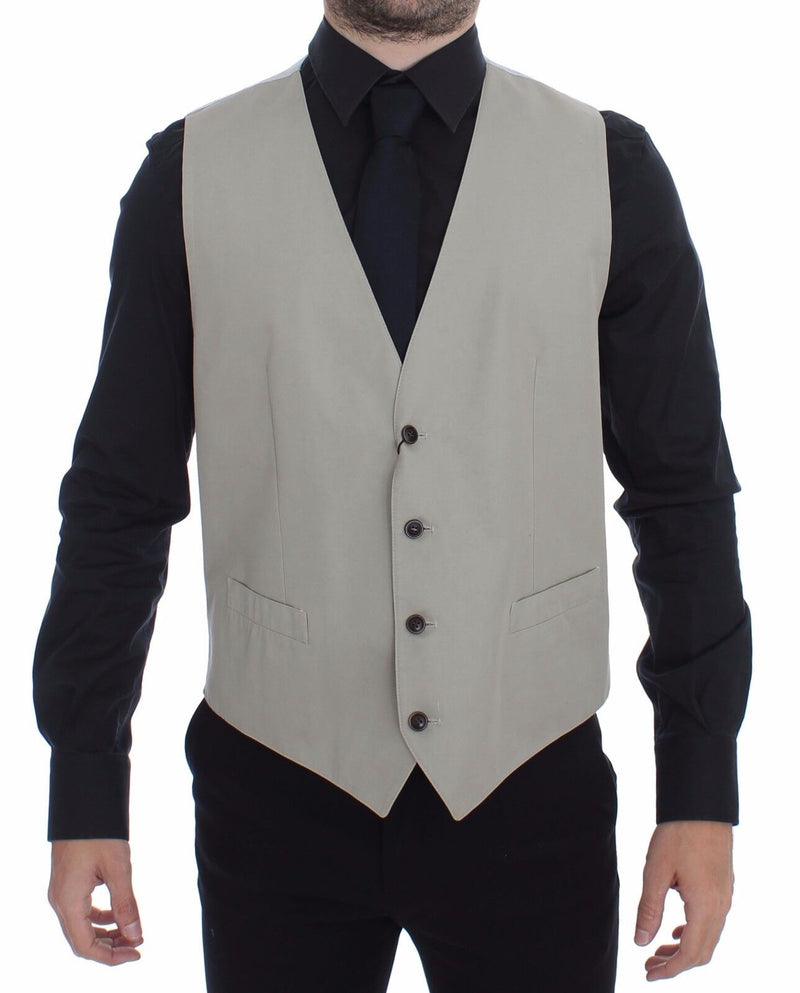 Veste-blazer Dolce &amp; Gabbana en coton et soie beige.