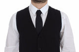 Veste-blazer Dolce &amp; Gabbana en coton noir, type gilet-robe.