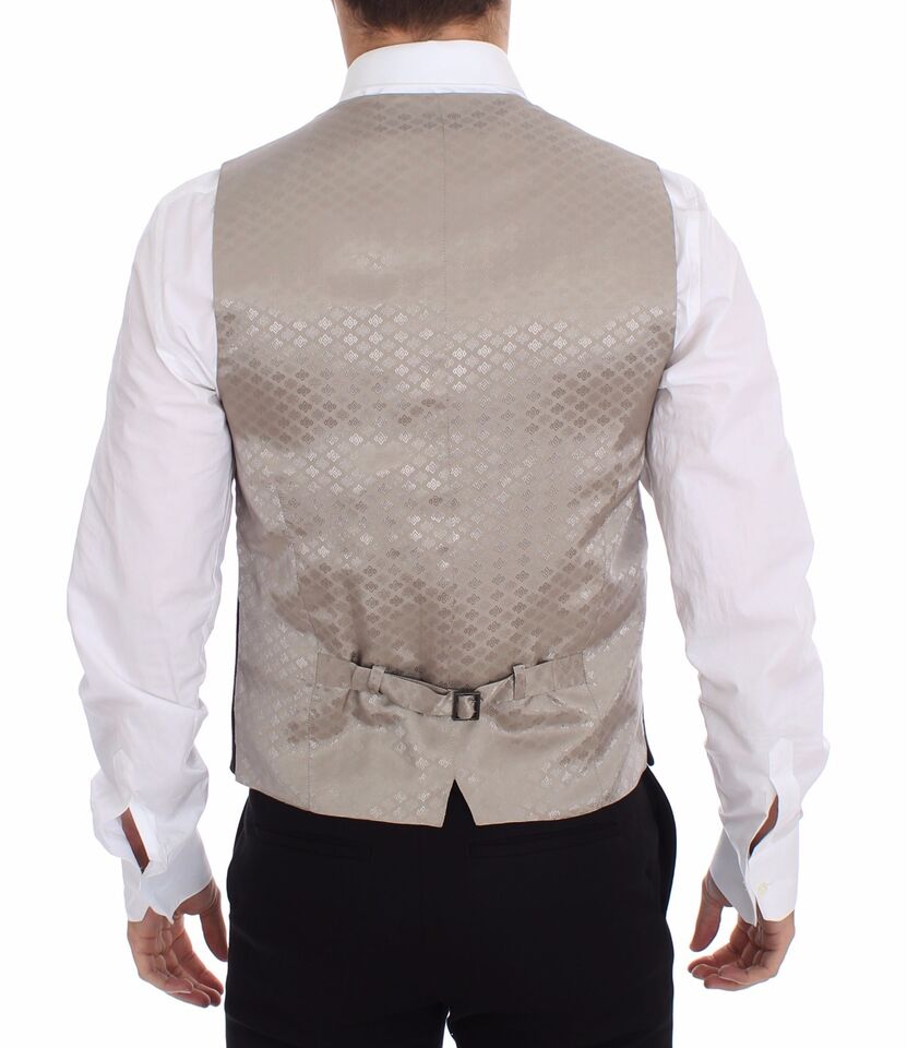 Veste-blazer Dolce &amp; Gabbana en coton noir, type gilet-robe.