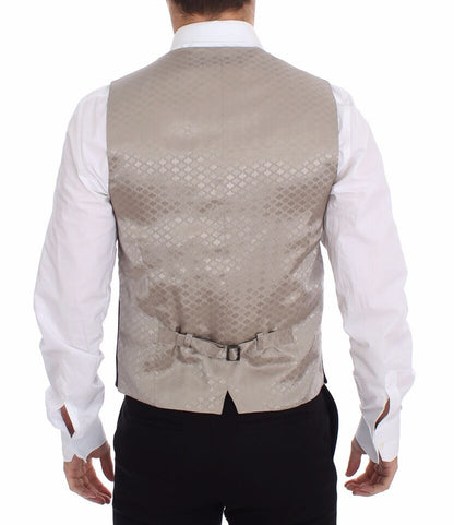 Veste-blazer Dolce & Gabbana en coton noir, type gilet-robe.