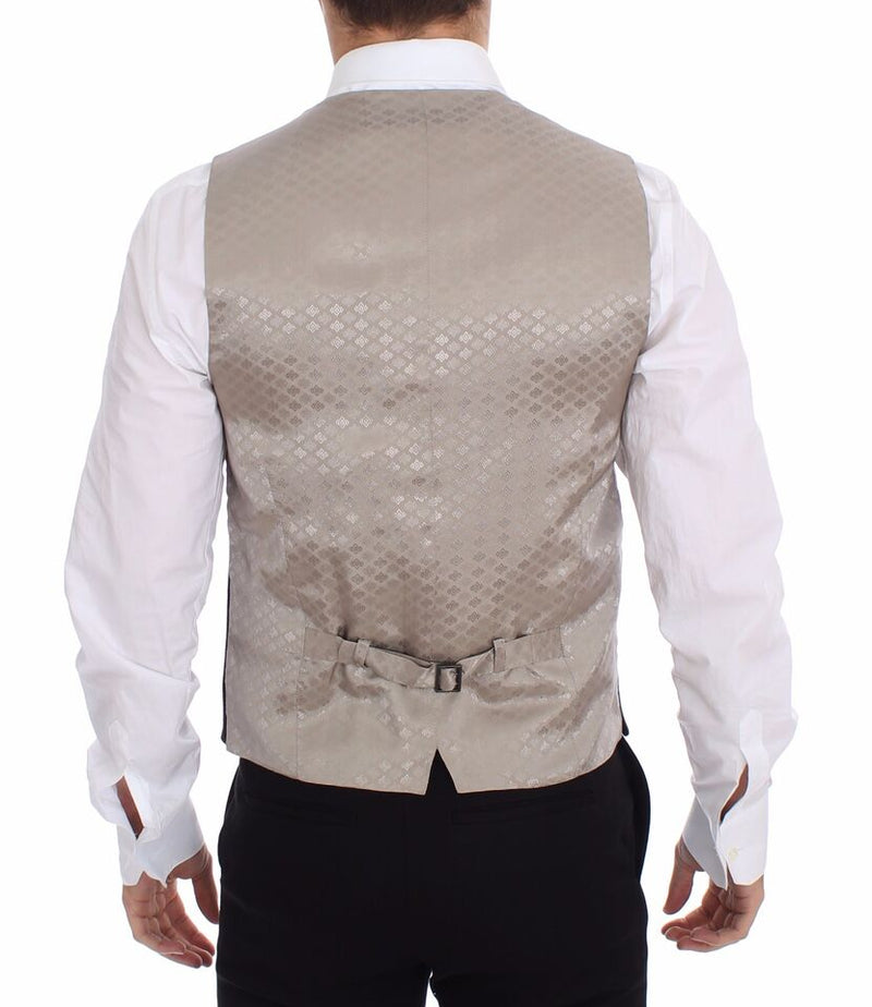 Veste-blazer Dolce &amp; Gabbana en coton noir, type gilet-robe.