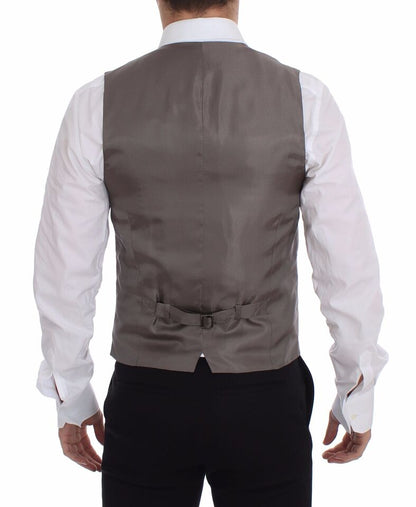 Dolce & Gabbana Veste-blazer beige en coton, style gilet-robe.