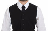 Veste-gilet en lin et coton noir de Dolce &amp; Gabbana